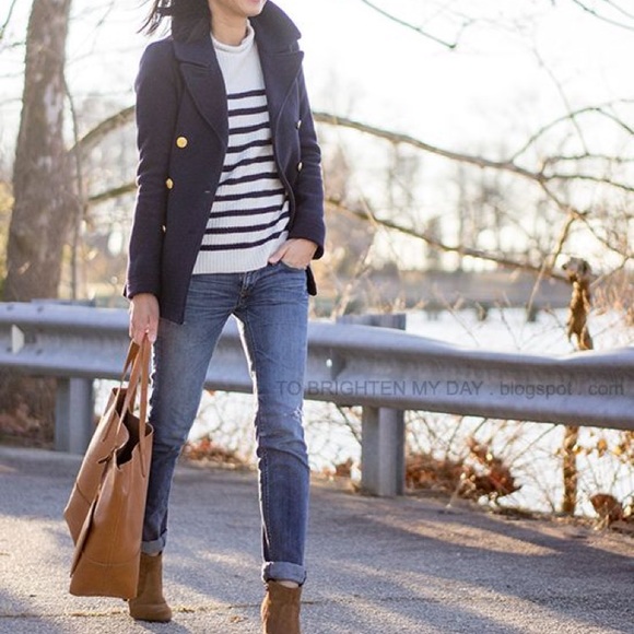 J. Crew Sweaters - J. crew Striped 3/4 sleeve boatneck sweater